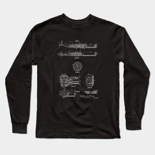 Dental Handpiece Vintage Patent Drawing Funny Novelty Long Sleeve T-Shirt